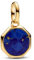 PANDORA ME Blaues gravierbares Mini-Medaillon Charm aus Sterling Silber mit vergoldeter Metalllegierung und Lapislazuli, Kompatibel ME und Moments Armbänder, 763388C01