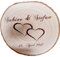 Baumscheibe mit Gravur Name und Datum Hochzeitstag Jahrestag Geburtstag Geschenkidee Brautpaar Hochzeitsgeschenk dekorativ Personalisierte Holzscheibe (Baumscheibe 20-24 cm - Doppelherz)