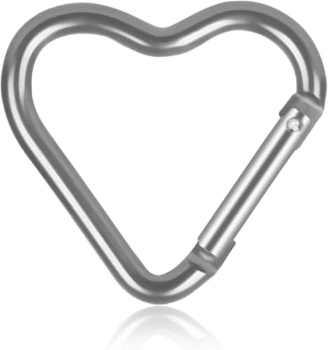 Karabiner-Clip, Herzförmige Schnalle, Sicherheitsclip aus Aluminiumlegierung, Camping-Hängeschnalle, Wasserflaschen-Kettenclip Für Wandern, Klettern, Camping Klettern Karabiner