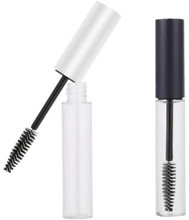 XPEX 2 Stück Leere Tube Mascara, 10ml Nachfüllbare Mascara, Flasche Leer Röhren, Cremebehälter Lipgloss Eyeliner, Tube Mit Wimpernstab Für Rizinusöl Augenbrauen