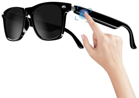 shjxi Smart Glasses, Wireless Audio Glasses, Indoor Entertainment Glasses, Glasses with Speakers, Wireless Audio Glasses Smart Glasses Speakers with Long Battery Life for Outdoor Activities