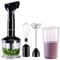 Rosenstein & Söhne Mixer: Edelstahl-Akku-Stabmixer-Set, abnehmbarer Mixstab, Schneebesen, 135 W (Stab-Mixer, Stabmixer kabellos, 12V Batterie)