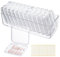 PH PandaHall 12pcs Press On Nail Storage Box 8.8x8.5cm Nail Packaging Organizer Beads Organizer Box Acrylic Display Case with 30pcs Adhesive Double Sided Tape for Women Nail Art Home Salon Jewelry