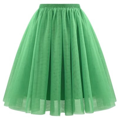 Gonna da donna in tulle, gonna lunga a pieghe con bottoni a pressione e dettagli intagliati, business, casual, materiale elasticizzato, Gn2, L