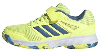 adidas Unisex Kinder Speedcourt Kids Indoor Shoes, hi-Res Yellow/Dusky Ink/Lucid Aquamarine, 38 2/3 EU