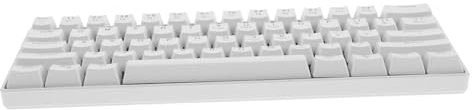 HOMSFOU Clavier Mécanique Filaire RGB Compact 61 Touches pour Gamer Pc Portable Rétroéclairé Blanc Ergonomique Jeu Professionnel