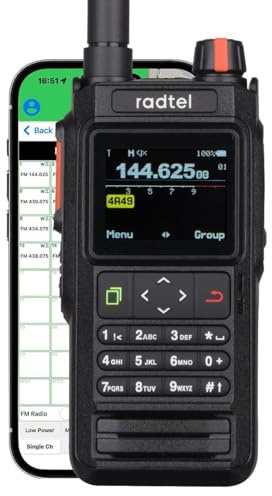 Radtel RT-660 IP67 GPS Bluetooth Dual-Band VHF/UHF Radio bidirezionale con APRS, SATCOM, KISS, TNC, funzione SMS, scanner del traffico aereo, avvisi meteo NOAA e batteria USB-C ricaricabile