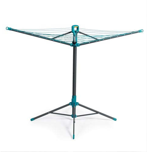 Beldray Hip Level Rotary Airer 20M Drying Space | Freestanding 4-Arm Frame, Folds Flat With Carry Handle, 4 Ground Pegs Included, PVC Washing Lines, Indoor Or Outdoor Use