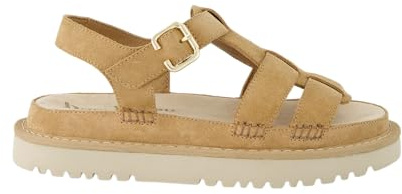 Paul Green Damen - Sandaletten 6176-039 in beige Rauleder