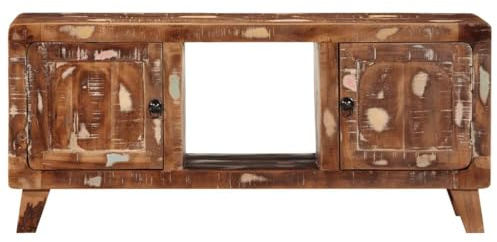 Lumanois Mobile Porta TV 105x46x32 cm in Legno Massello di Recupero, Mobili,Armadietti e portaoggetti,Scaffali e armadietti per Supporti multimediali, 21.3kg-4104522