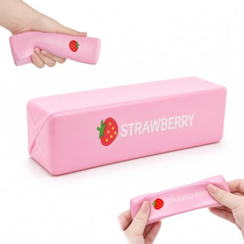 Butter Squishy Strawberry,Butterstick-Quetschspielzeuge,Squishies Butter | Squishy Butter Rosa,Slow Rising Squishies,Anti Stress Spielzeug Antistressball für Erwachsene Stressabbau Angstlinderung
