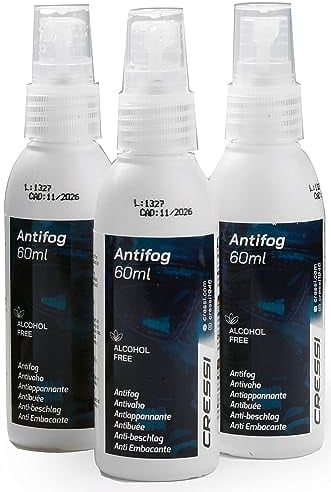Cressi Anti Fog 2Pack Antibeschlagmittel, Transparent, 2x60 ml Spray