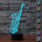 Jinson well 3D saxophone Lampe optische Illusion Nachtlicht, 7 Farbwechsel Touch Switch Tisch Schreibtisch Dekoration Lampen Acryl USB Spielzeug