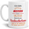Tasse mit Spruch Stolze Meisterin Eines Ungeheuer Fantastischen Handwerkerteams Weiss - Abschieds-Geschenk/Büro/Arbeit