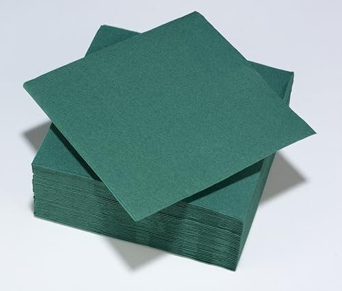 40 serviettes Tex Touch 38x38cm Vert Sapin FSC