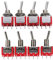 mxuteuk 8 Stück MTS-202 6 Klemme 2 Position DPDT Mini Miniatur-Kippschalter Auto Armaturenbrett Armaturenbrett EIN/EIN 5A 125V 2A 250V