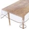 Tischdecke Transparent abwaschbar Durchsichtig Folie mit Saum in Braun 260x140cm 0,5mm