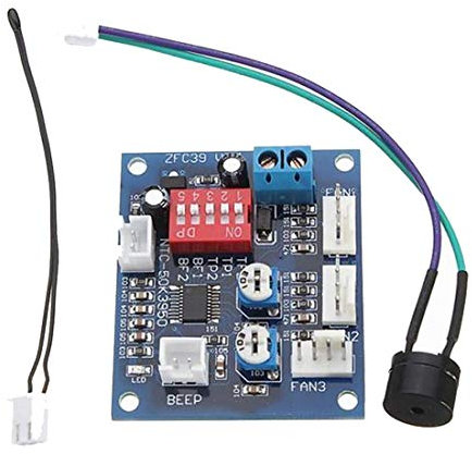 HiLetgo DC 12 V 5 A PWM PC CPU Fan Temperatur Control Speed Controller Board Speed Controller Temperatur Probe Buzzle