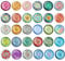 RtottiM 30 Stück Kühlschrankmagnete Set Mandala Ø30mm Glasmagnete Dekorative Magnete für Kühlschrank Magnettafel Trockenlöschbrett