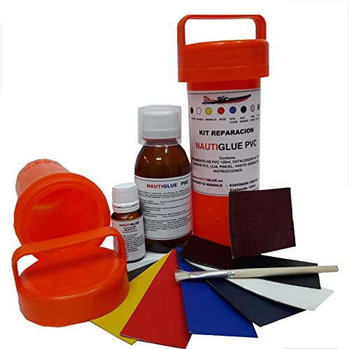 NAUTIGLUE Kit de REPARACIÓN para Tablas de PADDEL Surf HINCHABLES (Gris Claro)