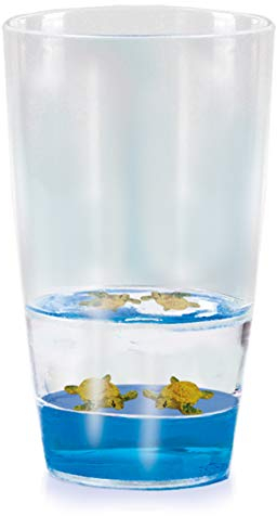 Deluxebase Floatarama Tumbler - Sea Turtle from 250ml BPA-Free Acrylic Cups with Floating Animal Figurines. Fun Plastic Drinking Glass, Travel Mug, Camping Cup, Novelty Gift and Unique Drinkware.