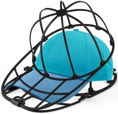 Coopache Waschkäfig für Waschmaschine und Spülmaschine, Ballkappen-Unterlegscheibe für Baseballkappen und Hüte, Baseballkappen-Reiniger und Shaper, passend für Erwachsene/Kinder (schwarz)