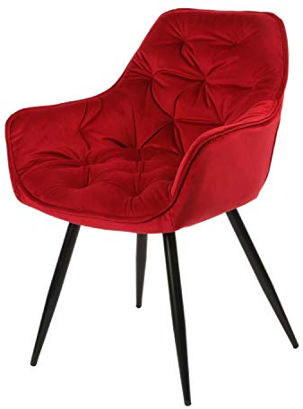 lukmebel 2er Pack Polsterstuhl Tokio Lehnstuhl Esszimmer-Stuhl Polsterstuhl Gesteppt Lounge Set Besucherstuhl Schmink Stuhl 3 Varianten (Weinrot)