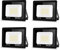 Blivrig 4 Packungen LED Strahler Außen 50W,5000LM LED Scheinwerfer Superhell LED Fluter 6000K Kaltes Weiß Aussenstrahler,Wasserdicht IP66 LED Außenleuchte Flutlicht für Hof, Garage, Sportplatz,Flur