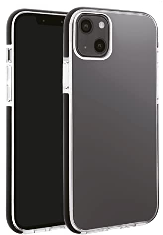 VIVANCO Rock Solid Backcover Apple iPhone 13 Transparent, Schwarz Induktives Laden, Stoßfest RSCVVIPH2021T