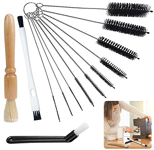 Cepillo de Limpieza para Cafetera y Molinillo de Café - 13 Piezas - Herramienta de Barista para Máquina de Café - Uso en Hogar y Cocina