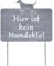 B2S BACK2SEASON Kein Hundeklo Metall Stecker grau Silber Schild Warnschild Breite 25 cm