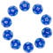 Würfel,10 pcs d12 Polyedrische Würfel Dice Set Vieleck Würfel für Dungeon und Dragons Pathfinder DND RPG MTG 20mm Transparent Blau