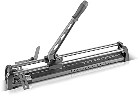 Tagliapiastrelle professionale STAHLWERK con lunghezza di taglio di 600 mm e spessore di taglio di 14 mm, tagliapiastrelle manuale/macchina per il taglio di piastrelle in ceramica