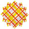 Gingham Pattern Napkins - Colourful Paper Serviettes, Disposable Tableware for Easter, Birthday, Picnic, Summer, Decoupage - 20 Pack, GINGNAPKINS, Orange and Yellow