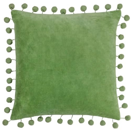 furn. Dora Square Cushion Cover, Leaf Green, 45 x 45cm