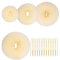 4pcs Hair Donut Hair Bun Shaper Set,4 Sizes Hair Donut Bun Ring With 20 Golden Bobby Pins,Chignon Bun Maker Hair Ring Style Accessories for Dancer Ballet Girls,Doughnut Bun Hair Accessories