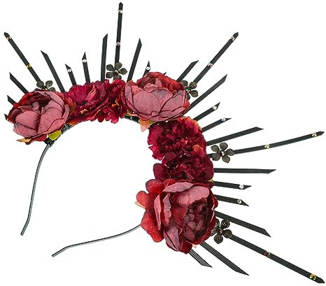 ABOOFAN Halloween-stirnbänder Für Frauen Gothic-blumen-stirnband Gothic-kopfbedeckung Für Frauen Lolita-gothic-haarband