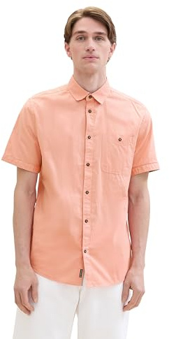 TOM TAILOR Herren Basic Oxford Hemd in washed Optik