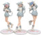 Epitome Anime-Figuren für Mädchen, Rem/Ram/Emilia, Katzenohren, Parker-Modelle, Desktop-Dekoration, Sammlerstück, Geschenke, 20 cm (3 Stück), 46