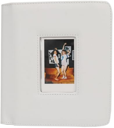 288 Photos Album For Instax Mini Camera,Leather Cover,2x3 Photo Album Book For Instax Mini 11 12 9 Instant Camera,For Instax Mini Instant Film (White)