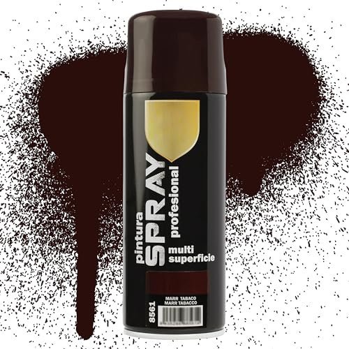Etrexonline Pintura Spray Multicolor Profesional | 400ml | Adecuado para Metal, Madera & Plástico | Marron Tabaco | Secado Rápido | Paquete de 1