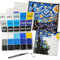 Vincent Van Gogh-Sternennacht Bügelperlen Set,3500 Mini Bügelperlen mit Bügelperlen Platten,Bügelpapier,Pinzette,Benutzerführung in Sortierbox,Diy Set Erwachsene&Kinder (2.6 mm, 8 Farben)