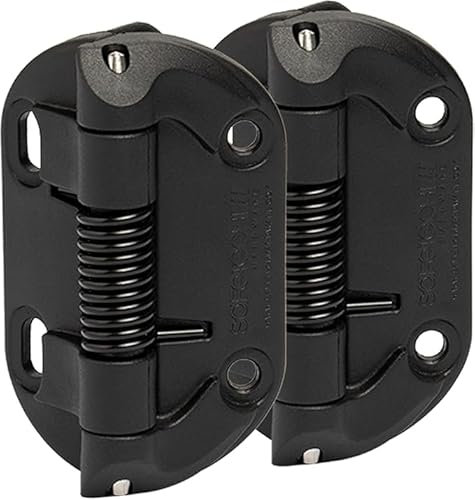 Safetech Hardware Charnières de porte à ressort en vinyle à fermeture automatique pour clôtures en métal, bois, aluminium, portails de jardin, piscine, tension réglable, parfait 15 kg