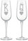 Colorfamily Set di 2 Calici Flute da Champagne con Incisione King & Queen, Regalo Matrimonio Anniversario per Coppia