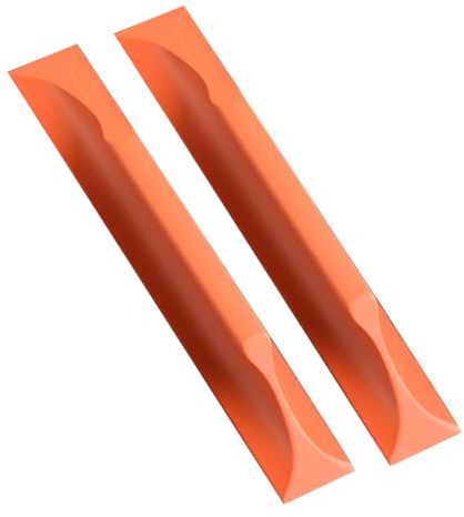 JMCXSM592 2 Stück Möbelgriffe Aluminiumlegierung Bunte Kinderzimmer Schrankgriff,Türklinken Kleiderschrankgriffe Schubladen Knöpfe,Selbstklebende und schraubbare Zwei Befestigungsarten (150mm,Orange)