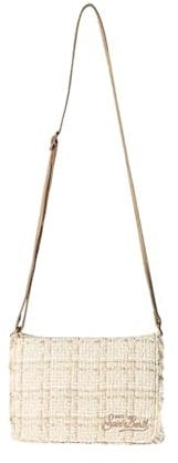 Saint Barth Mc2 Borsa A Tracolla Tweed Emb Tita TITA001 Avorio