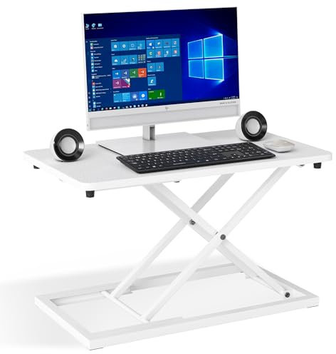 jxgzyy Standing Desk Converter 34x60cm Sit Stand desk Converter Workstation Height Adjustable Monitor Stand Ergonomic X Frame Computer Desk Riser Laptop Stand for Monitor, Keyboard Home Office Laptop