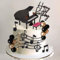 topper per torta musicale topper per torta chitarra decorazioni per torta con palline di note musicali per festa di compleanno di musicisti festa a tema rock