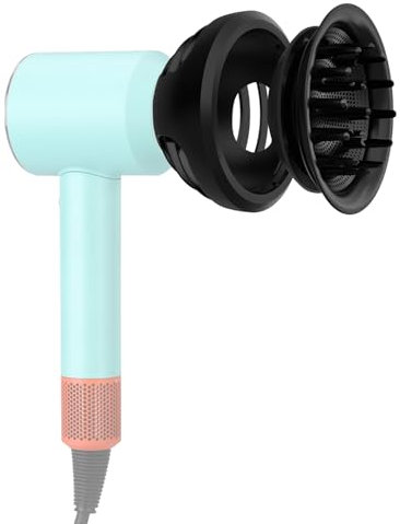 Wellen und Locken Diffusor-Aufsatz für Dyson Supersonic Haartrockner, kompatibel mit HD16/HD15/HD12/HD08/HD04/HD03/HD02, 2 Luftstrom-Modi, ideal für welliges oder lockiges Haar, Schwarz