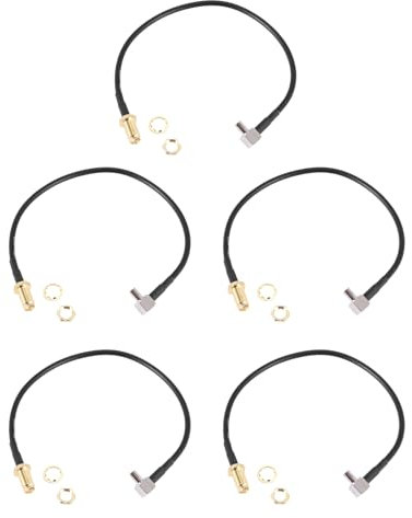 PAGJHRFJG 5X SMA-Buchse, Um TS9 Stecker Rechtwinkliges Pigtail Koaxiales Kabel Antenne
